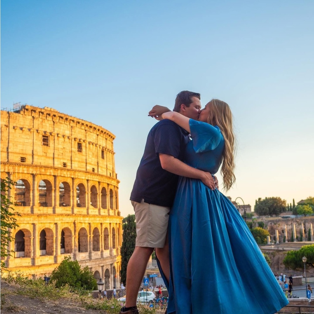 Baltic Born Blue Long Dress with Slit